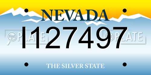 I127497 Nevada License Plate
