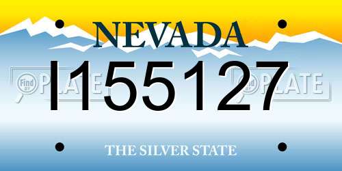 I155127 Nevada License Plate