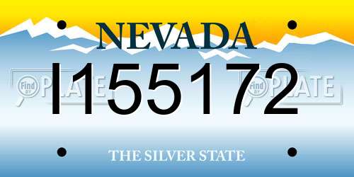 I155172 Nevada License Plate