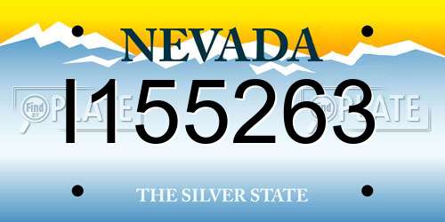 I155263 Nevada License Plate