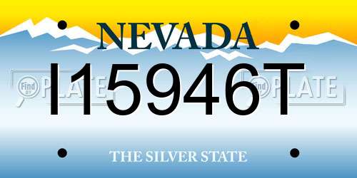 I15946T Nevada License Plate