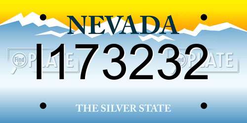 I173232 Nevada License Plate