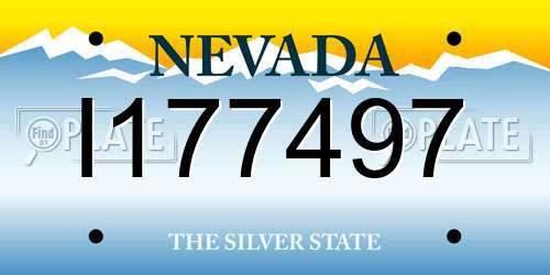 I177497 Nevada License Plate