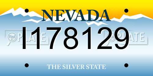 I178129 Nevada License Plate