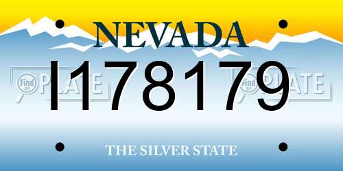 I178179 Nevada License Plate