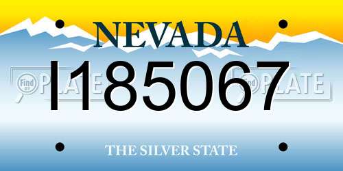 I185067 Nevada License Plate