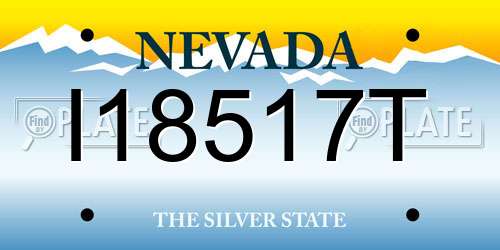 I18517T Nevada License Plate
