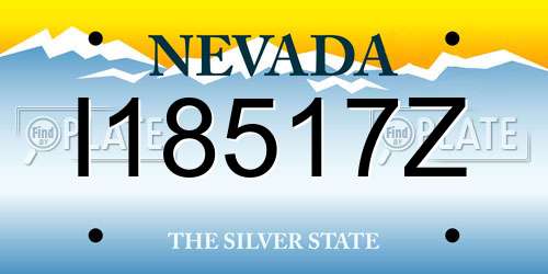I18517Z Nevada License Plate