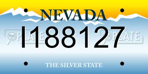 I188127 Nevada License Plate