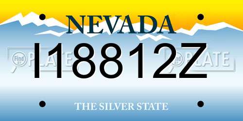 I18812Z Nevada License Plate
