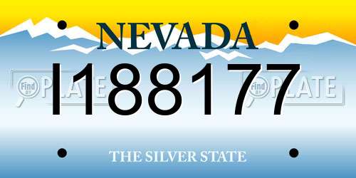 I188177 Nevada License Plate