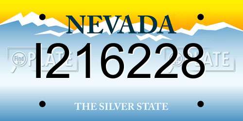 I216228 Nevada License Plate