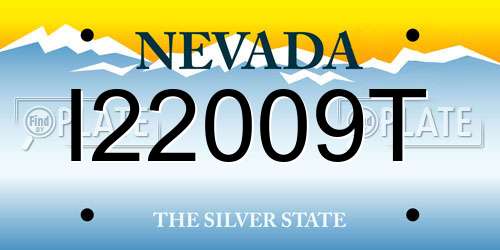I22009T Nevada License Plate