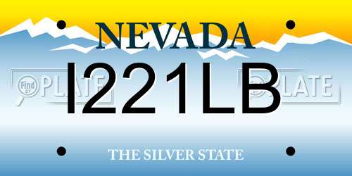 I221LB Nevada License Plate