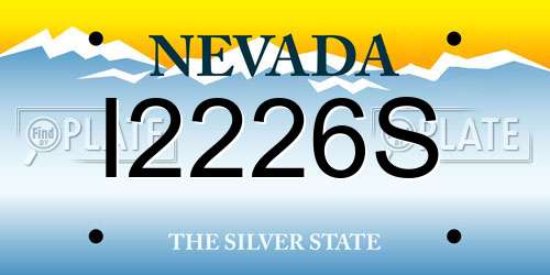 I2226S Nevada License Plate
