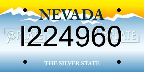 I224960 Nevada License Plate
