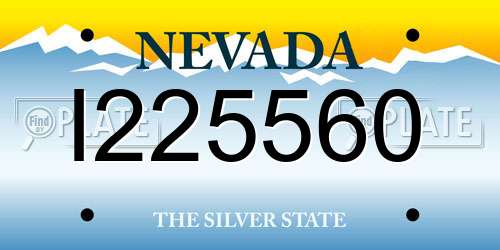 I225560 Nevada License Plate
