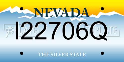 I22706Q Nevada License Plate