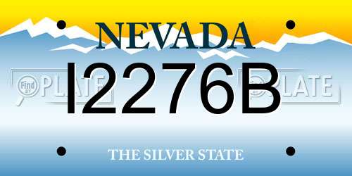 I2276B Nevada License Plate