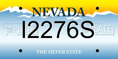 I2276S Nevada License Plate
