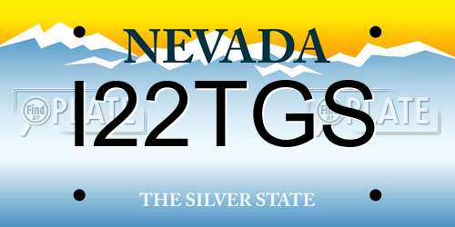 I22TGS Nevada License Plate