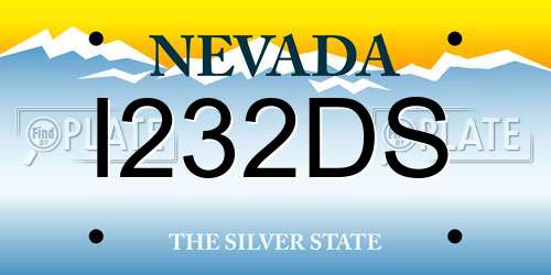 I232DS Nevada License Plate