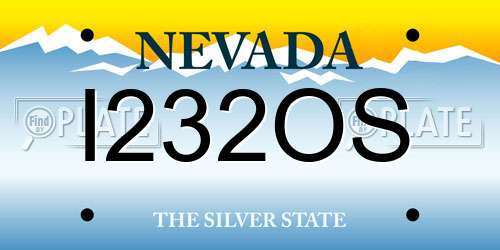 I232OS Nevada License Plate