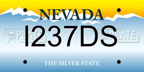 I237DS Nevada License Plate