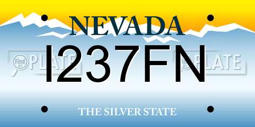 I237FN Nevada License Plate