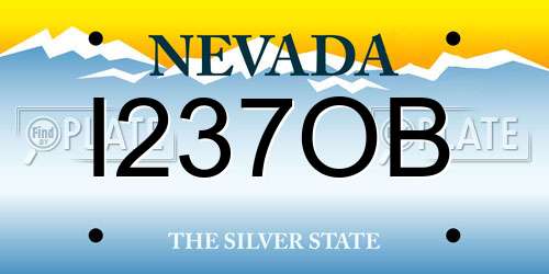 I237OB Nevada License Plate