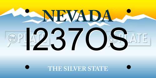 I237OS Nevada License Plate