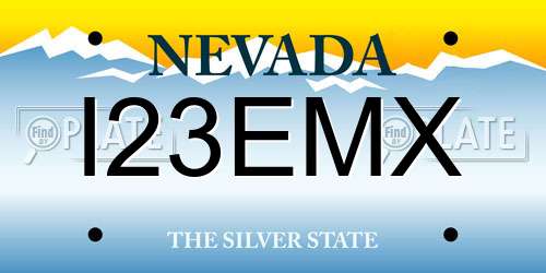 I23EMX Nevada License Plate