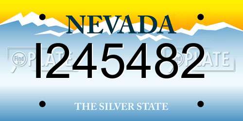 I245482 Nevada License Plate