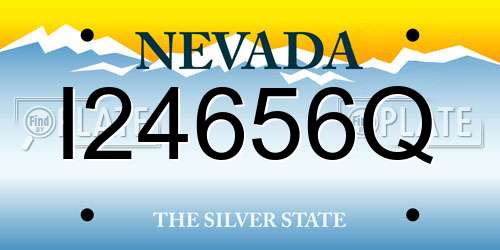 I24656Q Nevada License Plate