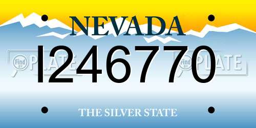 I246770 Nevada License Plate