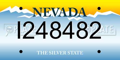 I248482 Nevada License Plate