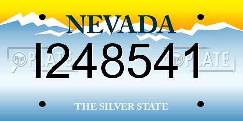 I248541 Nevada License Plate
