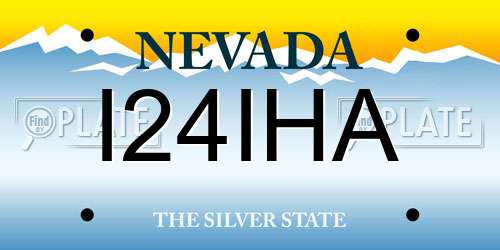I24IHA Nevada License Plate