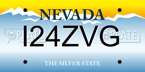 I24ZVG Nevada License Plate
