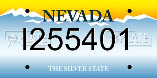 I255401 Nevada License Plate