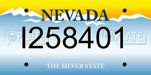 I258401 Nevada License Plate