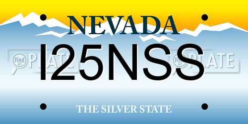 I25NSS Nevada License Plate