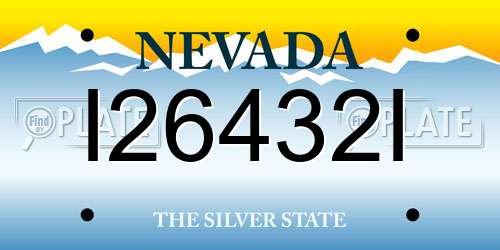 I26432I Nevada License Plate