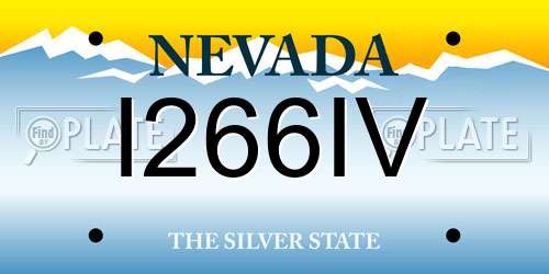 I266IV Nevada License Plate