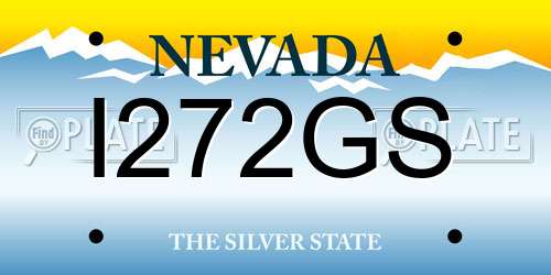 I272GS Nevada License Plate