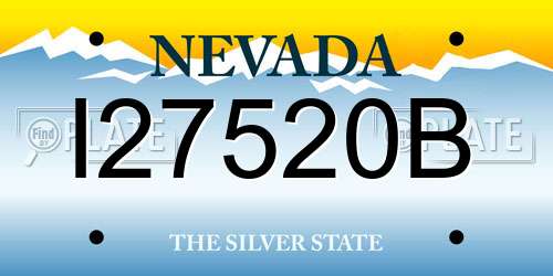 I27520B Nevada License Plate