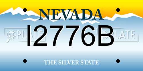 I2776B Nevada License Plate