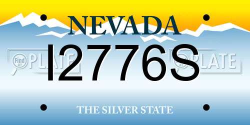 I2776S Nevada License Plate