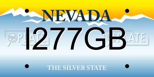 I277GB Nevada License Plate