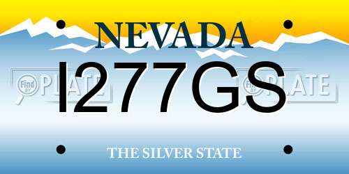 I277GS Nevada License Plate